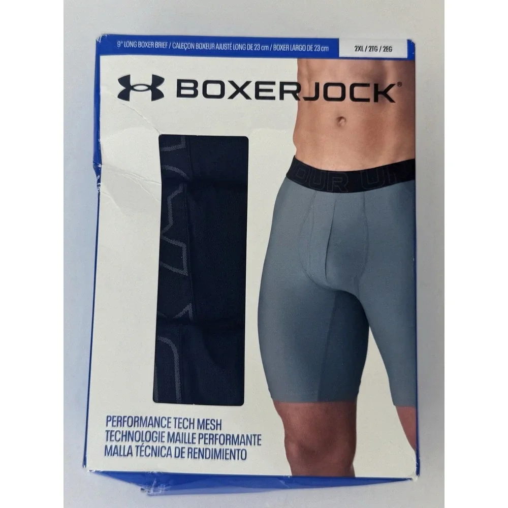 Under Armour 6 inch Tech Boxer Brief New Tag Men 2XL Box Contains 3 Boxerjocks